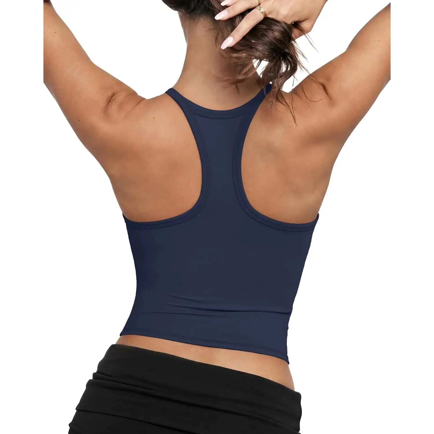 SUUKSESS Women Padded Workout Tank Tops with Built in Bra Racerback Gym Tops