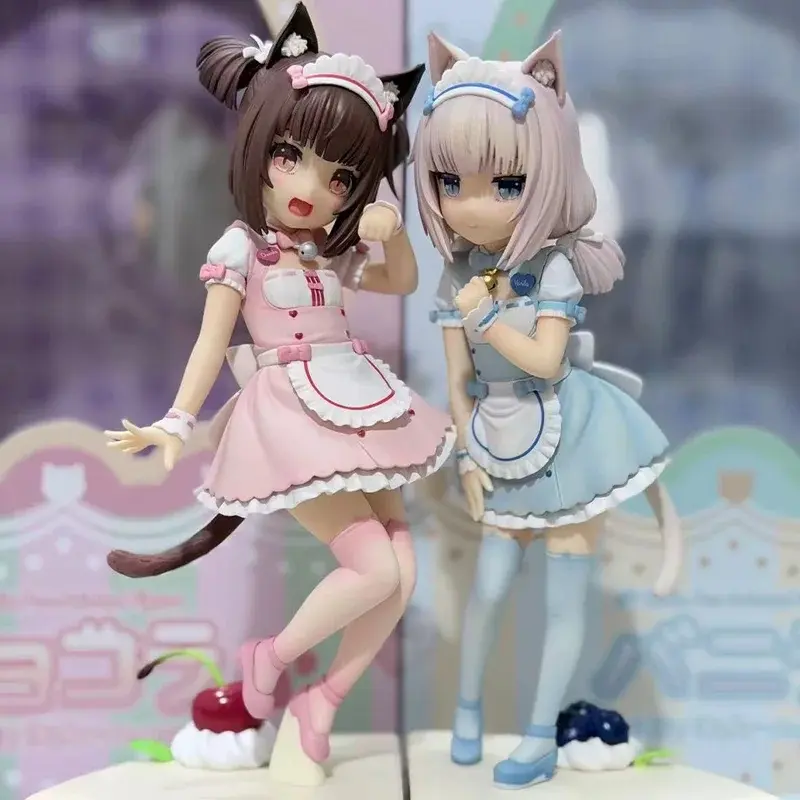 In Stock NEKOPARA 18cm Cute Cartoon Cat Maid Static Figurine, High-Quality PVC Collectible Model with Exquisite Craftsmanship for Kids, Anime Fans