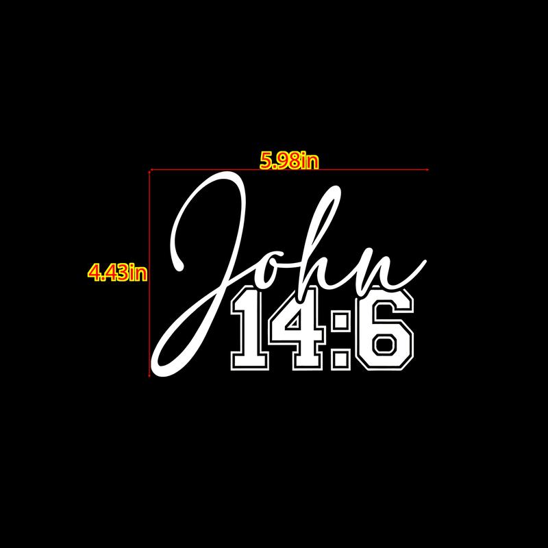 "Christian  John 14:6 DTF Iron-On Vinyl Heat Transfer Stickers - 'The Way The Truth The Life' Scripture Design, Faith Inspired Washable Durable DIY T-Shirt Sweatshirt Tote Bag Decoration"