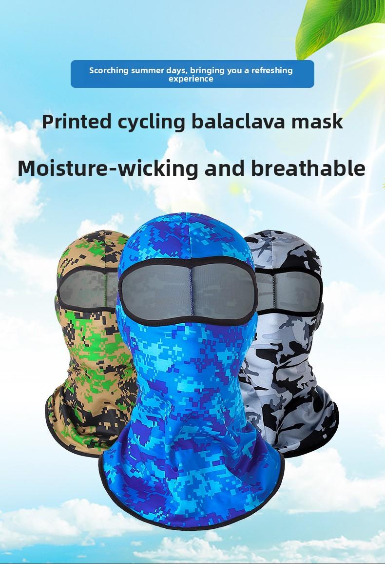 Summer Ice Silk Cycling Balaclava UV Protection Windproof Helmet Liner for Motorcycle & Bicycle