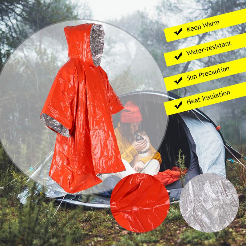 Outdoor First Aid Raincoat Survival Emergency Camping Outdoor Inthermal Insulation Thermal Equipment Survival Blanket Outdoor Products