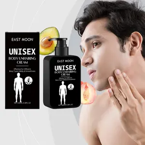 East Moon Men's Hair Removal Cream, Gentle Non-Irritating Smooth Fine Home Hair Care, Men's Depilatory Paste for Comfortable Shaving