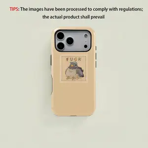Cute Dove Colorful Letter Juice Cup Pattern Phone Case, Durable Shockproof Two-In-One Protector, iPhone 17pro Max 16pro 15plus 14pro Max 13pro 12 11 Series