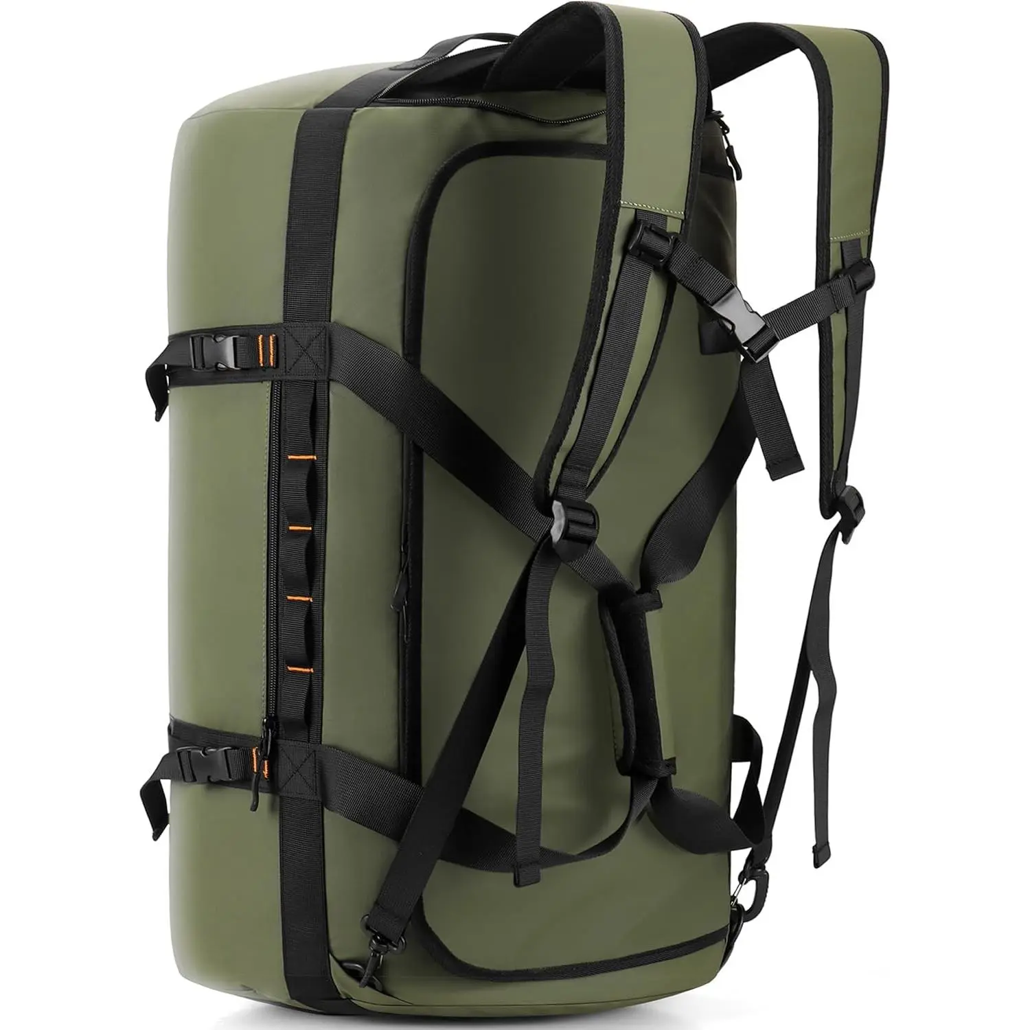 40L/60L/90L Large Waterproof Duffle Bag Backpack for Men, Mens Duffel Backpack Bags for Traveling, Heavy Duty (Green, 90l)