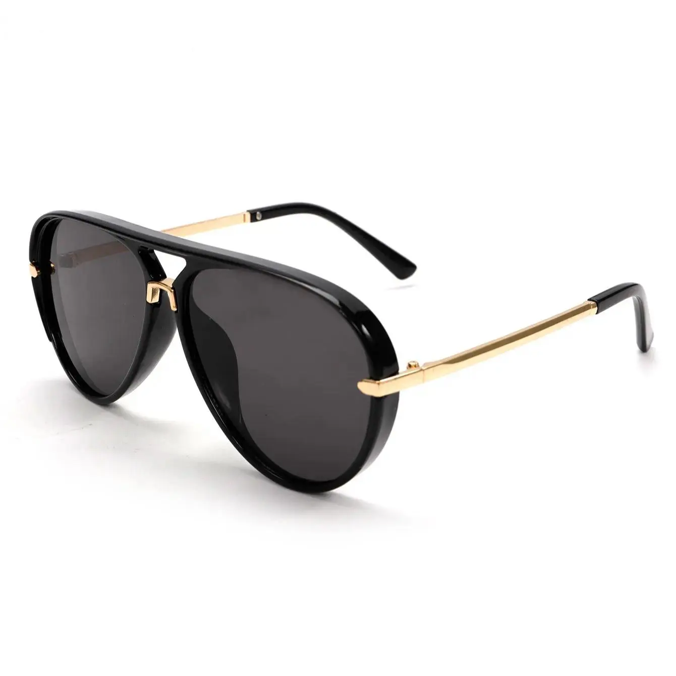 Women's Pilot Sunglasses with Gold Trim, UV400 Y2K Shield Shades, Fashion Eyewear for Spring Daily Wear and Wedding Outfits