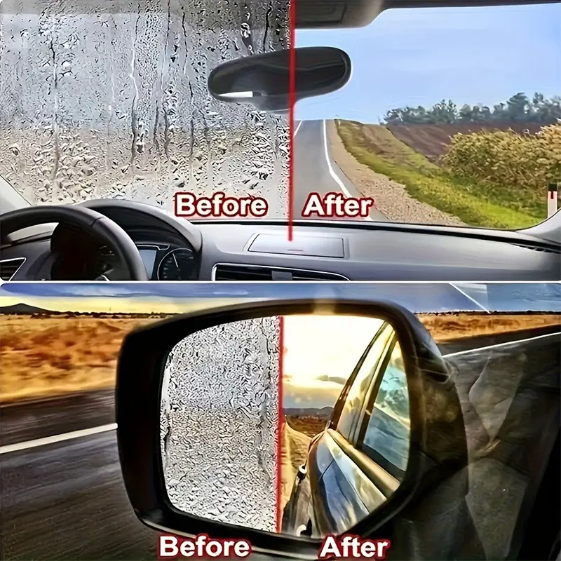 Car Glass Concentrated Coating Rain Repellent Fluid, Smooth Surface, Anti-Rain Anti-Fog, No Streaks, Quick Clear Vision Recovery