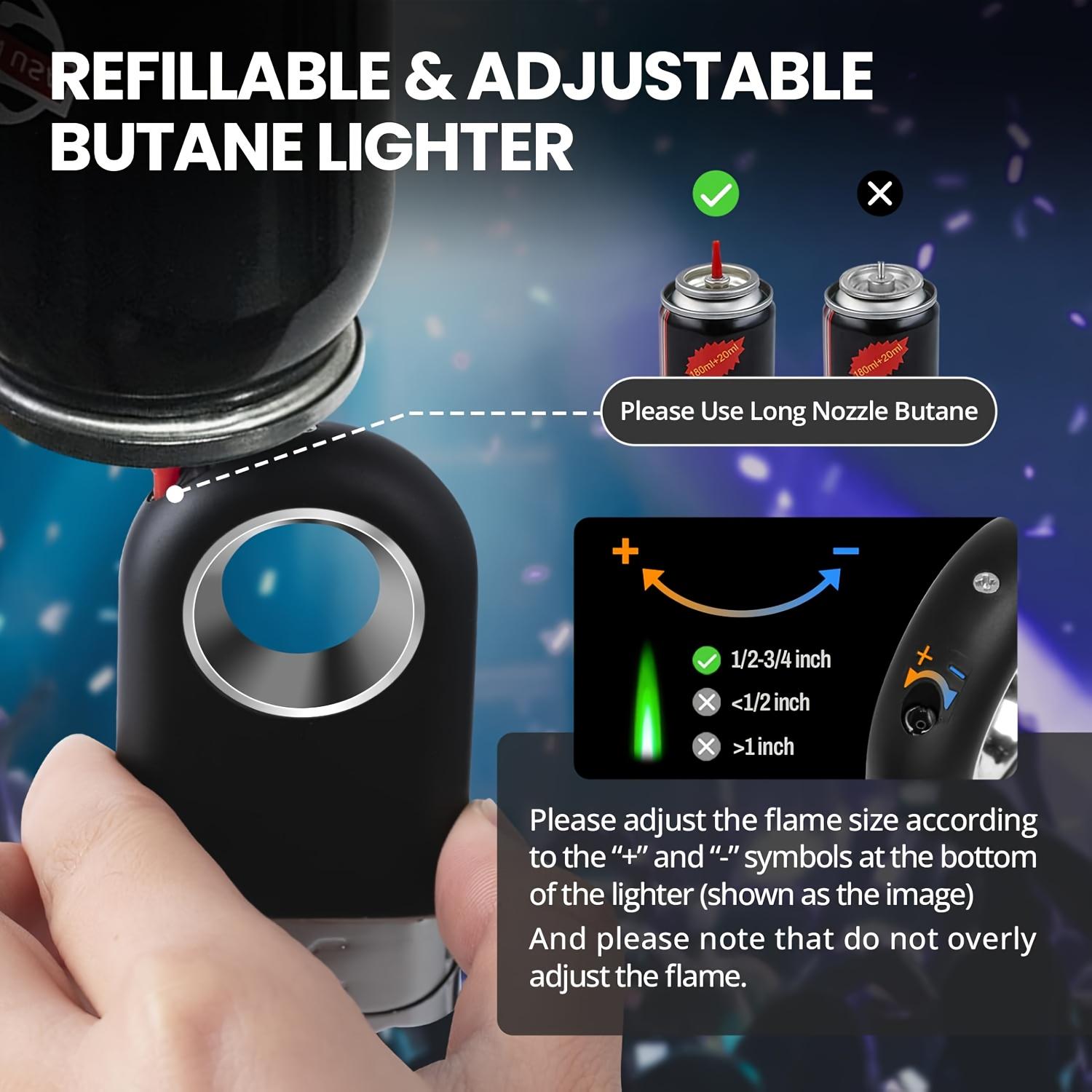 Fidget spinner lighter, creatively designed for stress relief, compact and fun windproof lighter, adjustable flame size, easy to carry, outdoor tool lighter, a trendy holiday gift suitable for men