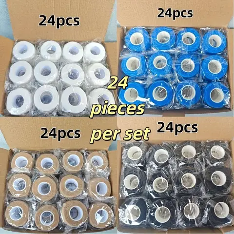 Sports elastic self-adhesive bandages, Elastic Sports Tape, Protective Gear, suitable for fingers and ankles, support wrists, waist, knees and elbows, durable non-woven fabric, suitable for daily use, Athletic Tape For Sports, 24 in total
