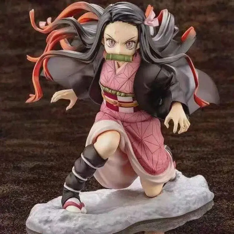 10cm Nezuko PVC Collectible Figure - Anime Cartoon Character Model Toy for Anime Fans