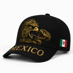 Mexico Baseball Cap Men Women Green White Mexican Flag Hat Gold Eagle Emblem Embroidered Adjustable Cap Mexico Pride Snapback Style Hat Casual Sports Fan Cap Outdoor Sun Hat Soccer Supporter Gift Streetwear Accessories