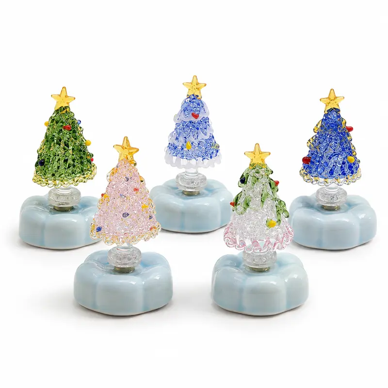 Rotating Mini Glass Christmas Tree Ornament - TikTok Shop