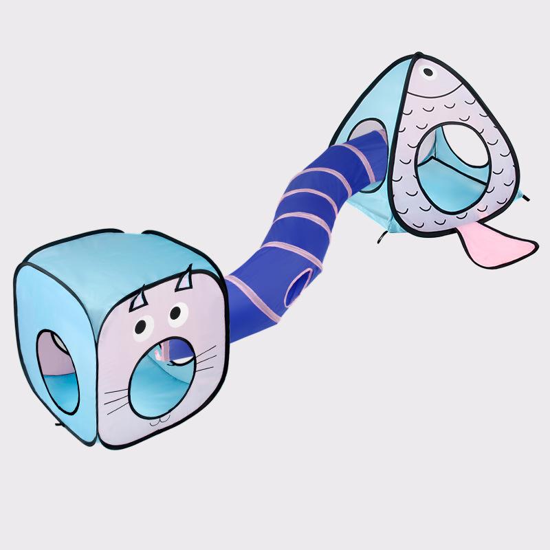 In-stock foldable pet cat tunnel tent, cat tunnel, cat bed, dog toy