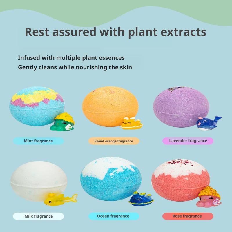 Ocean Bath Ball toy Set Rich Foam EssentialOil Explosion Shower Ball ComfortableEnjoyable Gift With Surprise toy InsidePerfect For Wife Girlfriend Sisters OnBirthday & Anniversary & Valentine'S Day &Holiday Gift