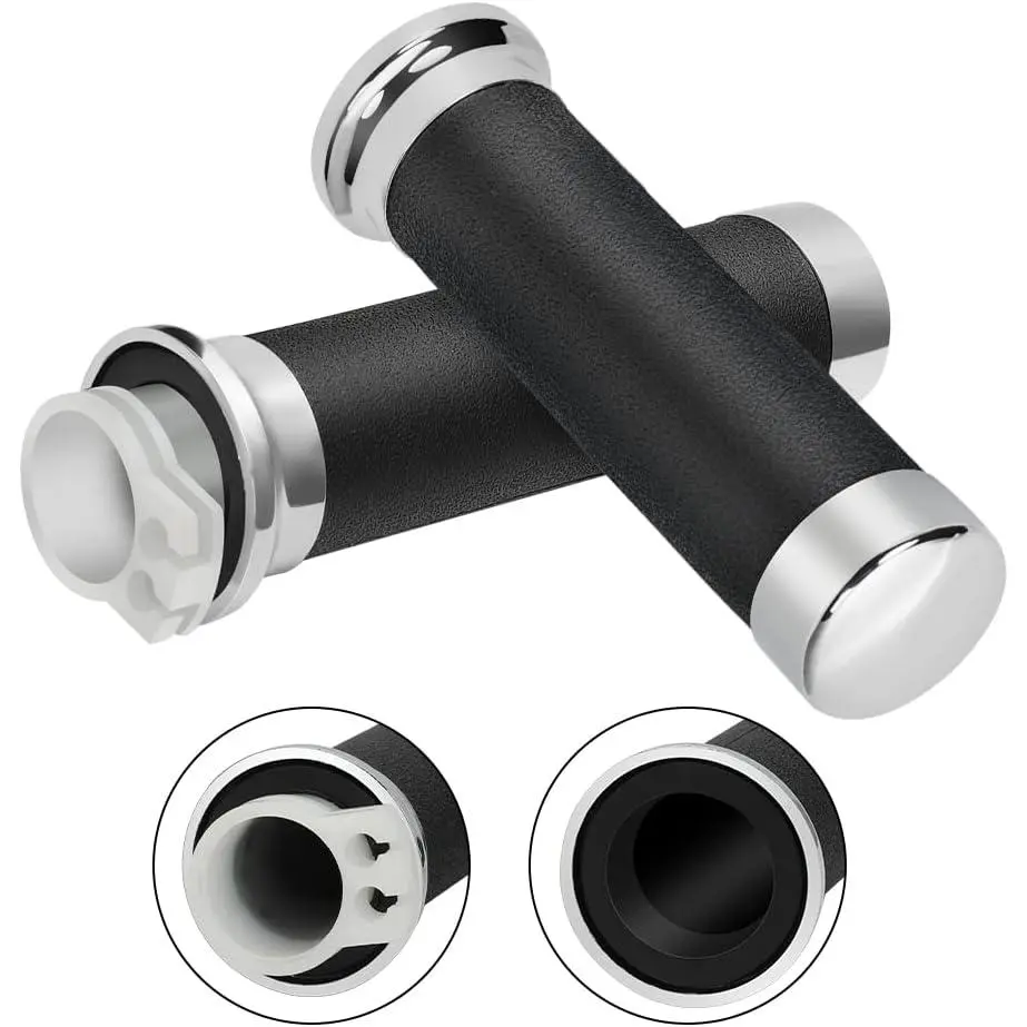 Grip Throttle Tube Replace for Honda OEM:53145-MM8-000, 25mm Right Grip Dual Throttle Tube & Left Handlebar Grip Suitable for Honda VT XVS Shadow 400/750/1100 Magna Sabre