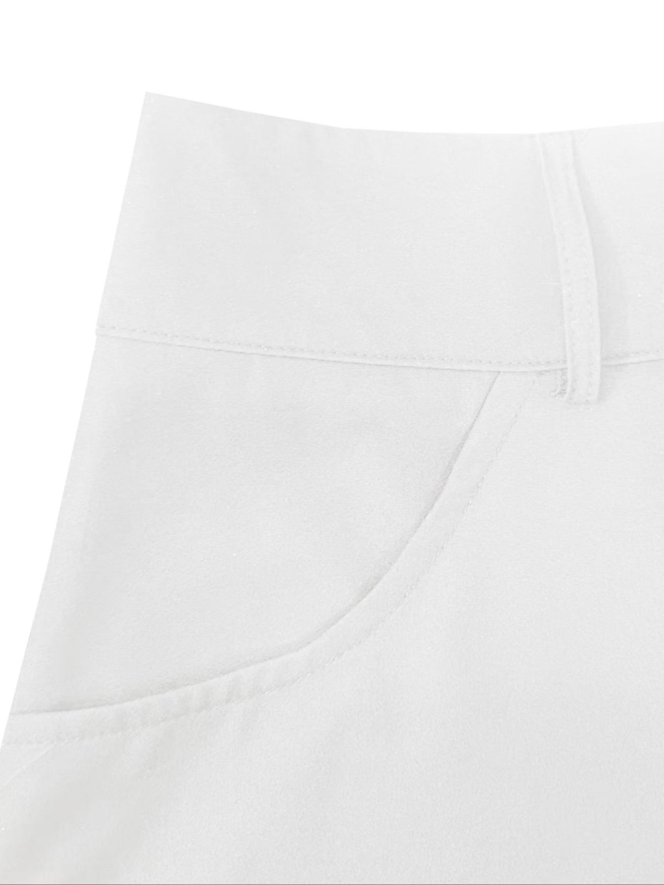 Women's Plain Woven Layered Hem Shorts, Casual Chic Fashion Fitted Shorts for Daily Outdoor Wear, Ladies Bottoms for Summer