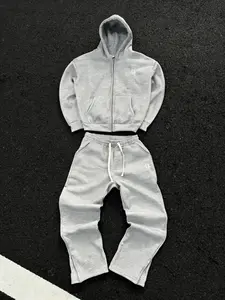 New Men's Casual Sportswear Set, Matching Sweatsuit, Casual Tracksuit Set, Loose Fit Hooded Sweatshirt and Pants Two-Piece Set, Athleisure Sweatsuit, Trendy Street Style, Comfortable and Stylish