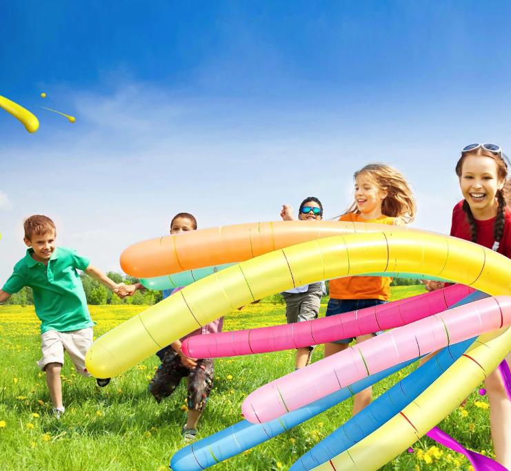 Rocket Balloons 100 Pack with Air Pump Giant Whistling Balloons for Outdoor Play Kids Birthday Events Fun Gift Christmas Gift for Cousin Boy Premium Latex Aerodynamic Tip Reusable Party Pack