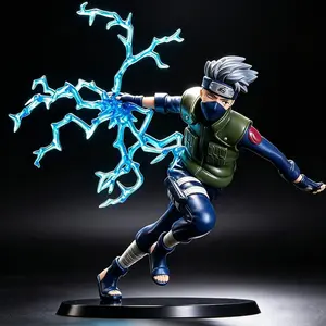 One Piece Naruto Kakashi Hatake Figure, With Chidori Lightning Effect，Naruto Collectible for Fans & Display，Naruto Shippuden Kakashi Chidori Form Statue