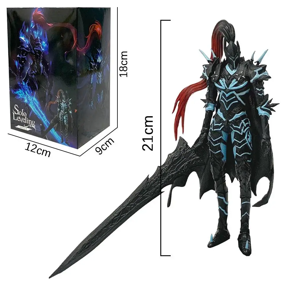 17-21CM Solo Leveling The Bloodred Knight Yggdrasil Beru Ant King Figure Standing Pose Statue Lgris Action Figure Model Gift