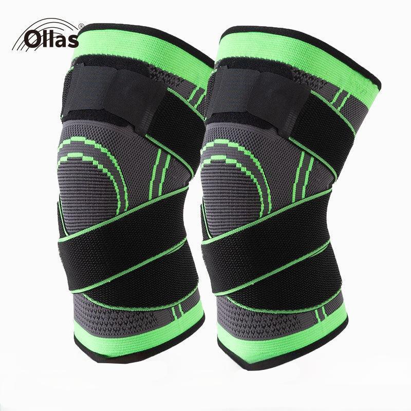 OLLAS Knee Compression Sleeve for Men and Women (A Pair), Knee Support Brace for Running and Work Out Knee Brace