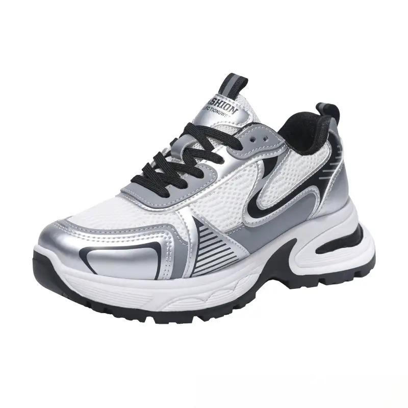 Womens 90s Retro Chunky Dad Sneakers, Breathable Mesh, Casual Streetwear Shoes