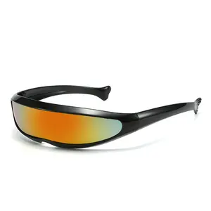 Unisex New Fashion Dolphin Sunglasses Creative Fish Shaped Space Robot Style UV Protection Sun Glasses for Cycling Hiking Running Beach Daily Wear