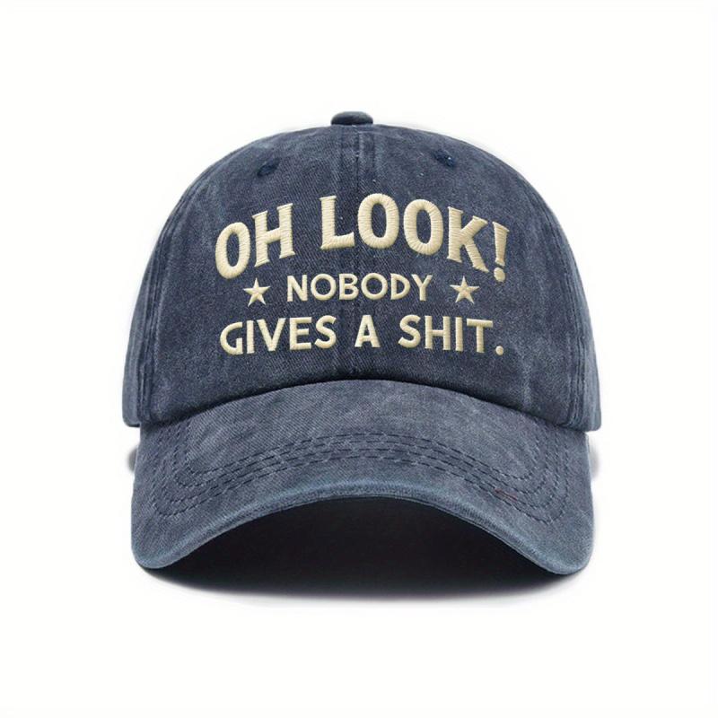 OH LOOK NOBODY GIVES A SHIT soft-top outdoor baseball cap