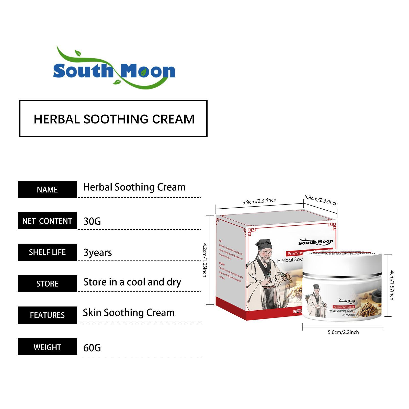 Advanced Herbal Soothing Cream Anti-Itch Ointment for Bug Bites Eczema Psoriasis Dry Skin Relief Fast Cooling Skin Barrier Repair Balm with Natural Plant Extracts Non-Greasy Body Care