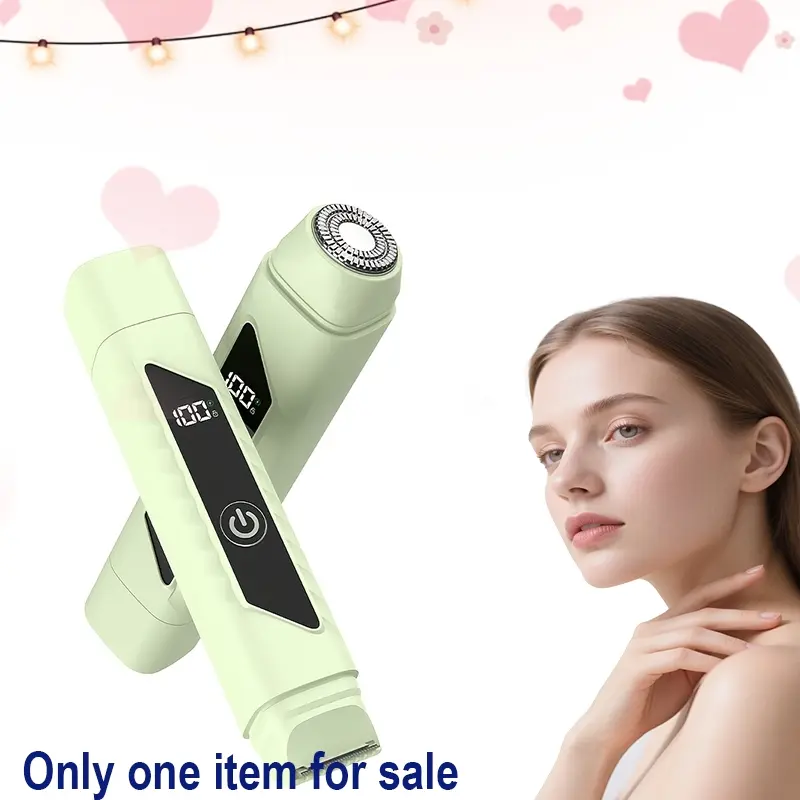 New wireless charging dual head shaver, portable mini electric hair trimmer, women's hair removal device, suitable for holiday gift giving