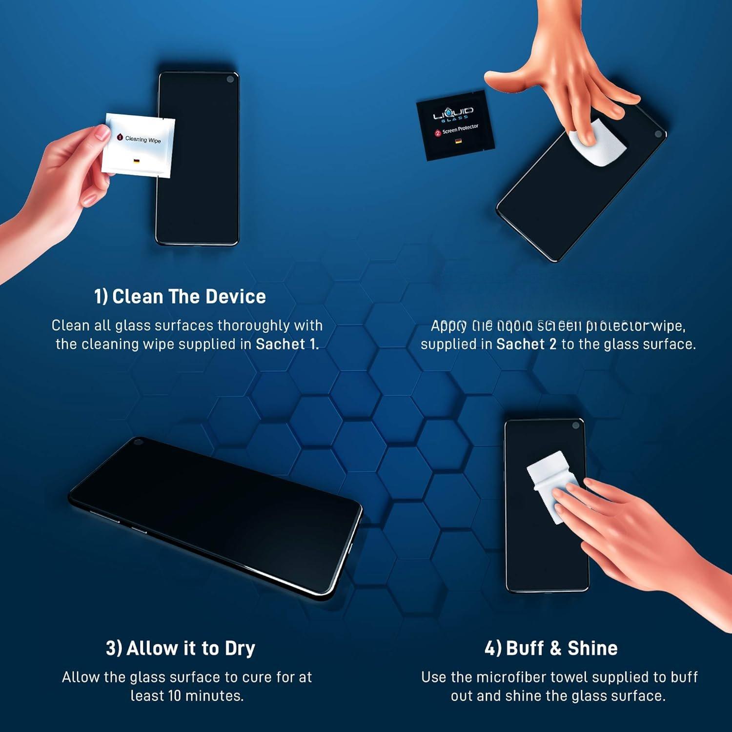 Screen Protector With $500 Coverage | Wipe On Scratch and Shatter Resistant Nano Protection for All Phones Tablets and  Watches - Universal Fit ( and Advanced)