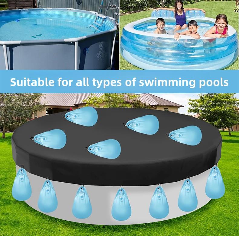 Outdoor winter swimming pool cover hanging bag wall bag waterproof water bag load-bearing pool artifact water drop cover bag