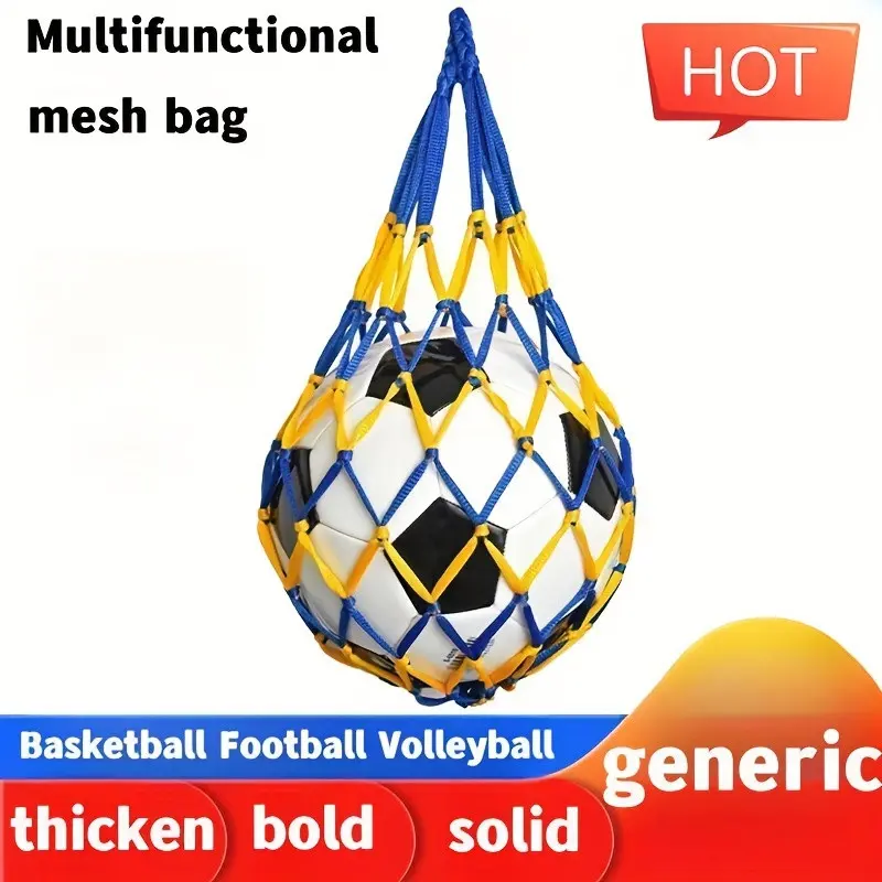3-Piece Multi-Color Handheld Mesh Bags, Bohemian Style Portable Adjustable Net Pouches, Ideal for Daily Use and Outdoor Sports