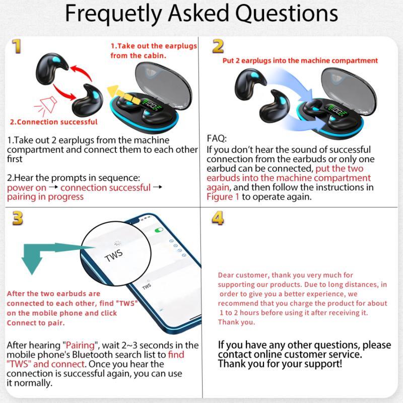SEEPLK Wireless Sleep Earbuds, 1 Count Waterproof Sport Earbuds with Charging Case, Effortless Comfort Headphones for Active Lifestyles, Secure Fit for All-Day Use, Audio, Waterproof Wireless Earphones