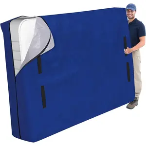 Mattress Bags for Moving with 8 Handles - 170GSM Extra-Thick Mattress Bag for Moving Supplies - Reusable Mattress Cover Protector Storage with Zipper - Queen Size - Blue