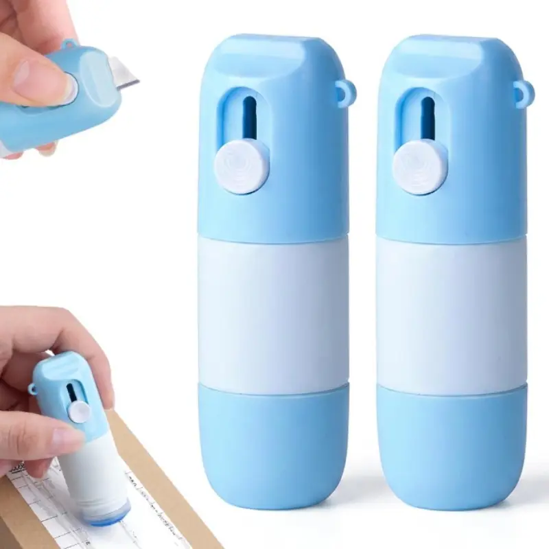 2 Piece Set Thermal Paper Eraser Pen and Box Cutter, Ideal for Removing Printed Text, Perfect for Receipts, Durable and Efficient Tool, Office Gadgets, Office Cutting Supply