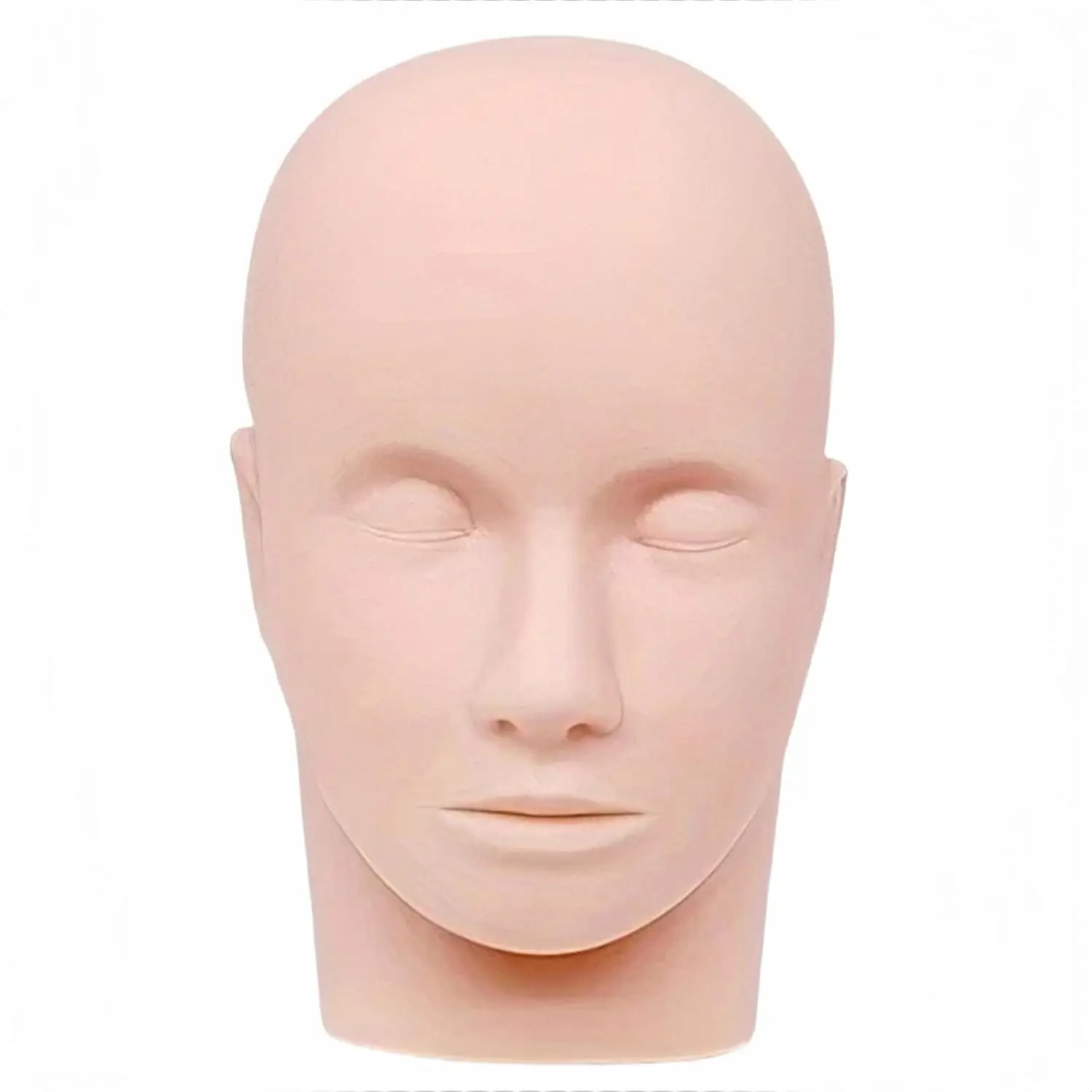 Mannequin Head for Facial Practice, Cosmetology Mannequin Head Face for Makeup or Lash Extensions Soft Makeup Styrofoam Head