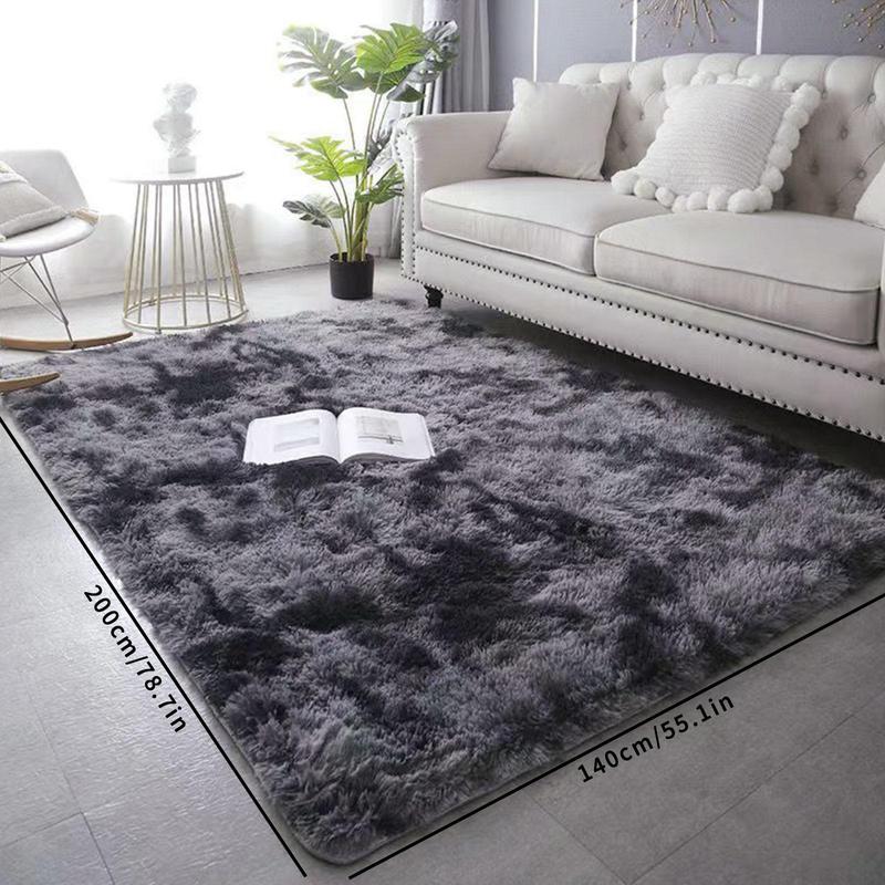 Ultra Soft Solid Color Plush Area Rug, Long Pile Carpet for Living Room, Bedroom, and Window Sill, Cozy Floor Mat for Home Decor
