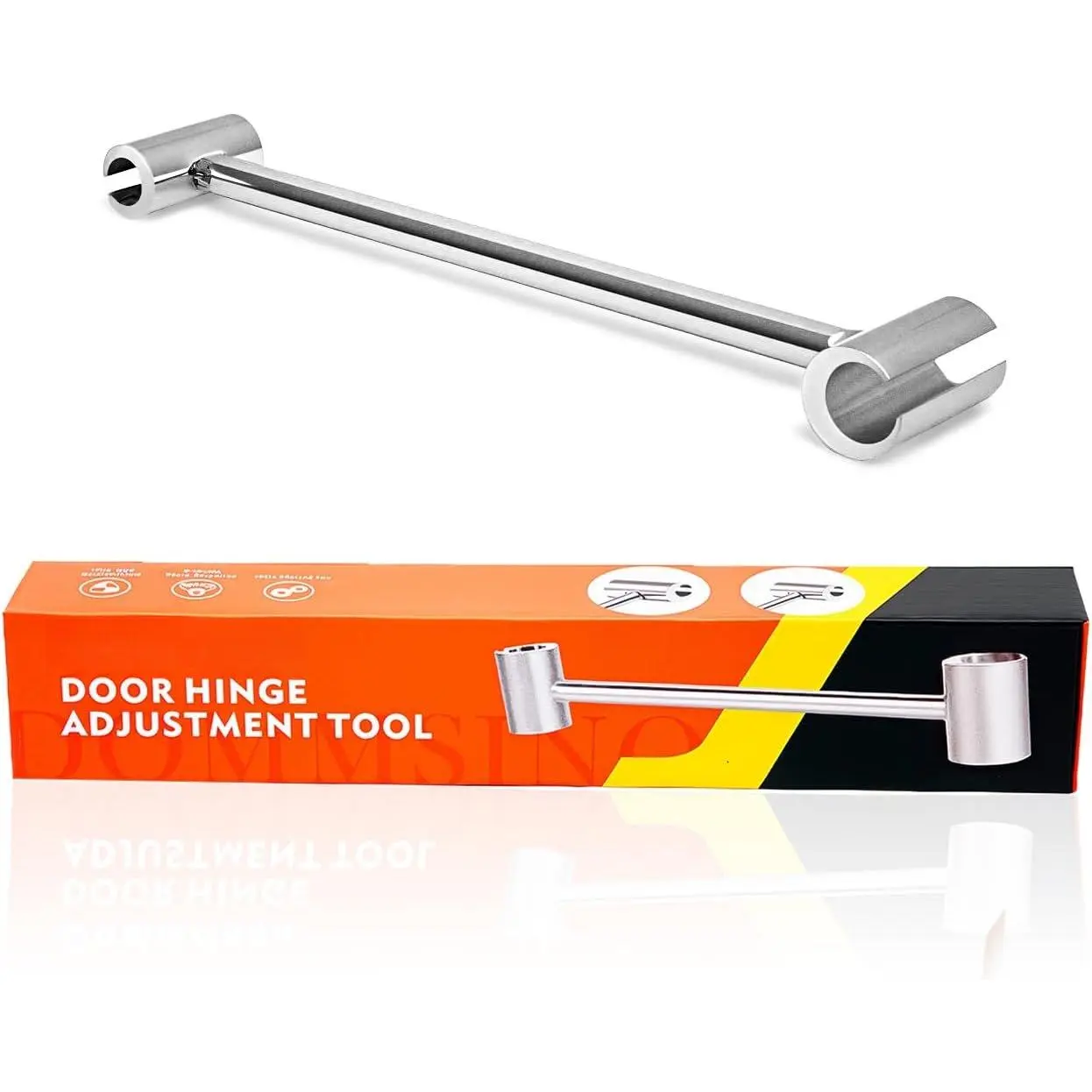 Door Hinge Adjustment Tool, 14-19mm Double-Ended Hinges Gap Adjusting Wrench, Heavy Duty Door Hinge Repair Tool for Residential,Fire, , Cleanroom Doors