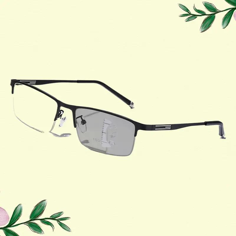 Premium Progressive Lens Smart Glasses for Active Seniors - Semi-Rimless, Lightweight, Customize Fit, Durable, Dual-Use Near-and-Far, Portable Metal Alloy Eyewear for Business (Phones & Electronics, Smart Wearable Devices)