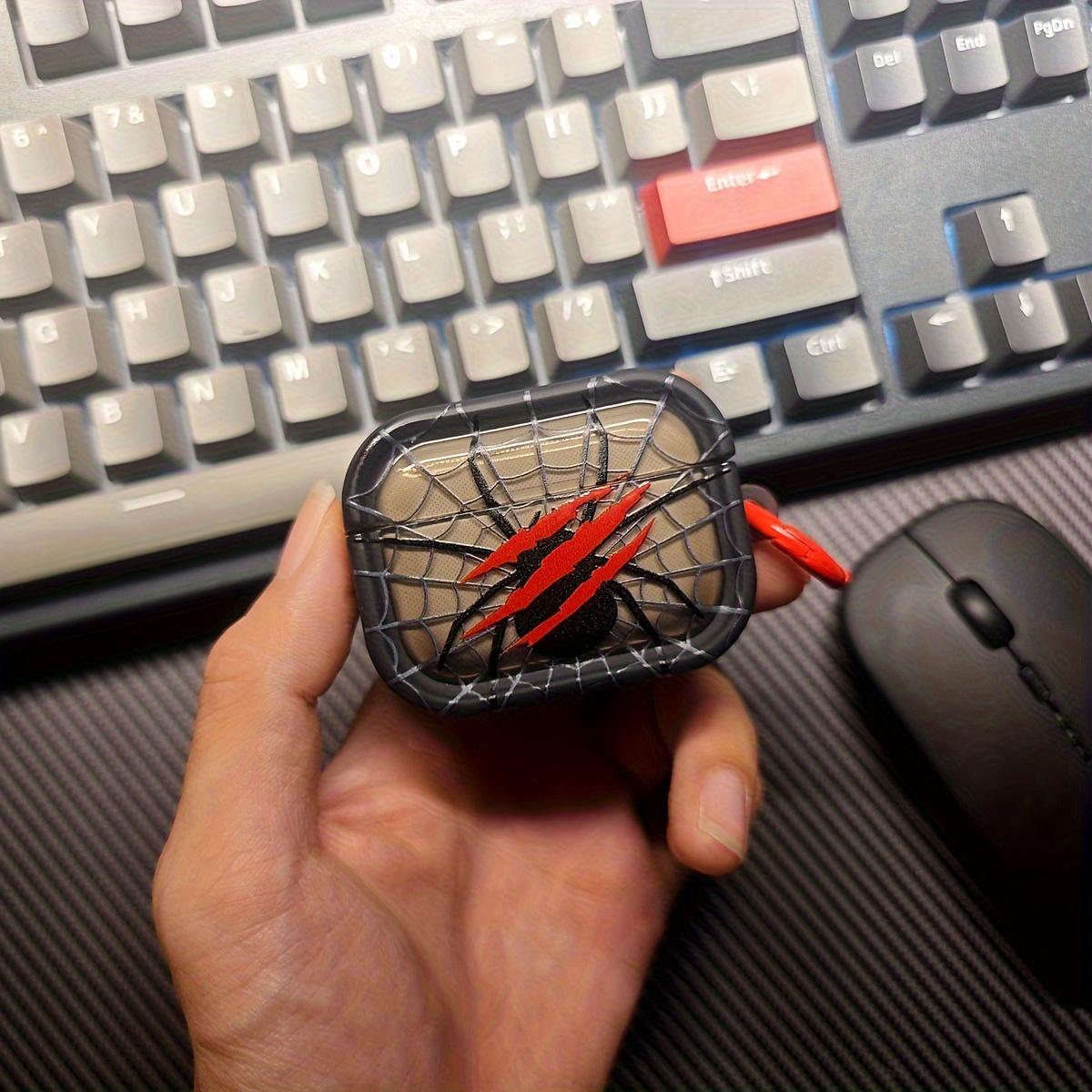 1 Spider Web Personalized Creative Red [With Red Circle] European And American Ins Style Trendy Men And Women Spider Scratch Demon Halloween Blood Red Dark Color