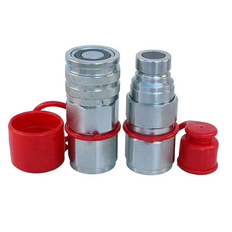 FridayParts 3/4" SAE - 5/8" Body Flat Face High Flow Hydraulic Quick Disconnect Coupler For Bobcat Kubota CASE JCB Thomas Gehl Volvo ASV Skid Steers