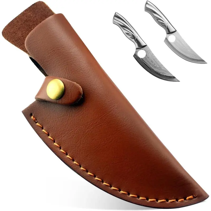 6 Inch Universal PU Leather Knife Sheath with Belt Loop, Fits Chef Knives & Boning Knives with Blade Up to 6in/15.24cm
