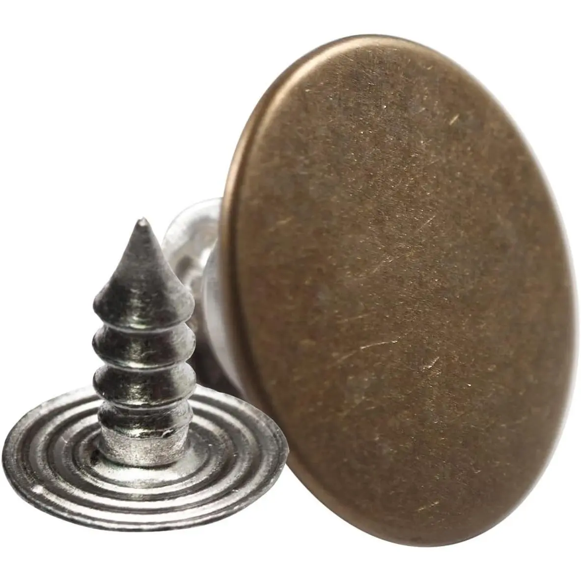 20 Sets 17mm No Sew Replacement Jeans Buttons Metal Denim Button Snap Kit with Rivets for Pants & SuspendersGift