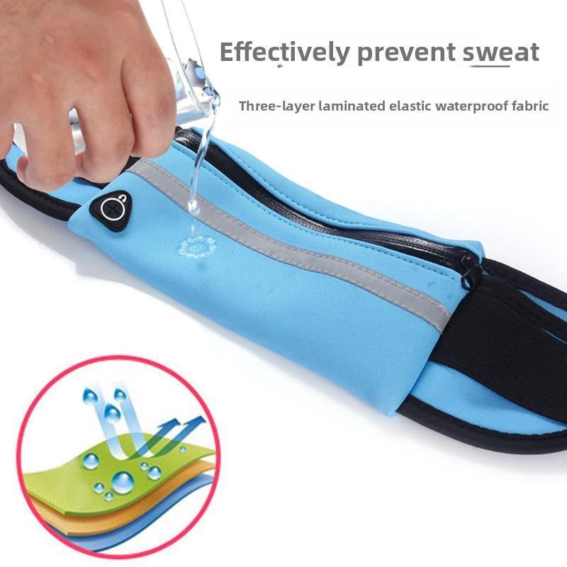 Solid color outdoor sports fanny pack, large capacity, mountain climbing running fanny pack, portable sweat-proof fanny pack