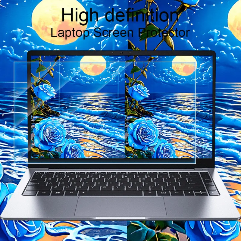 2Pcs 17.3inch High Clarity Laptop Screen Film, Anti Fingerprint Wear Resistant Protector, Ultra Transparent for Daily Entertainment Office
