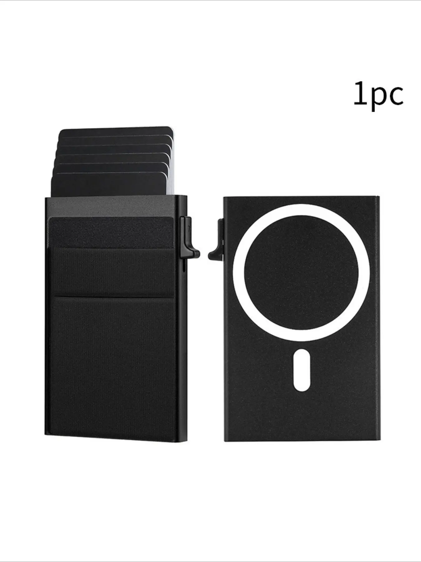 Magsafe Pop-Up Metal Card Holder, RFID Blocking Magnetic Wallet for iPhone 12/13/14/15, Multi-Slot Slim Design, Detachable Phone Clip