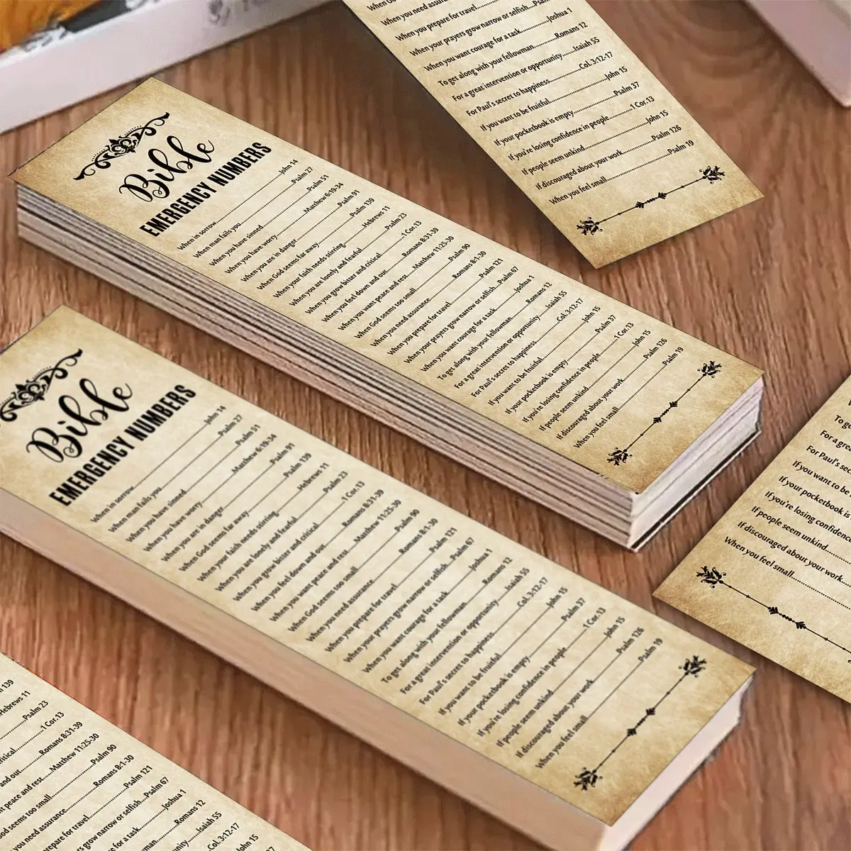 30 Inspiring Quotes Bible Bookmarks with Emergency Contact, Elegant Scripture Cards, Perfect for Church, School, Religious Gifts, Motivational Cards