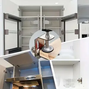 Stainless Steel Cabinet Door Installation Clamp (1 Unit) — An adjustable-height tool featuring powerful clamping capabilities, designed to ensure the precise and secure installation of floor-to-ceiling cabinets, wardrobes, and concealed doors;