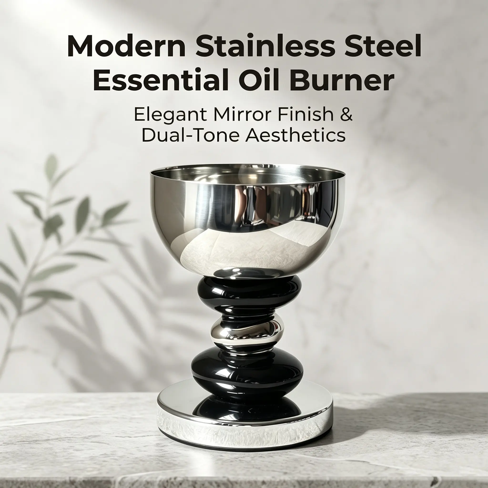 1pc Mirror Stainless Steel Incense Burner, Elegant Desktop Decor, Indoor Outdoor Use, Ideal for Home, Garden, Camping, Yoga, Aromatherapy, Party, Eid Decoration