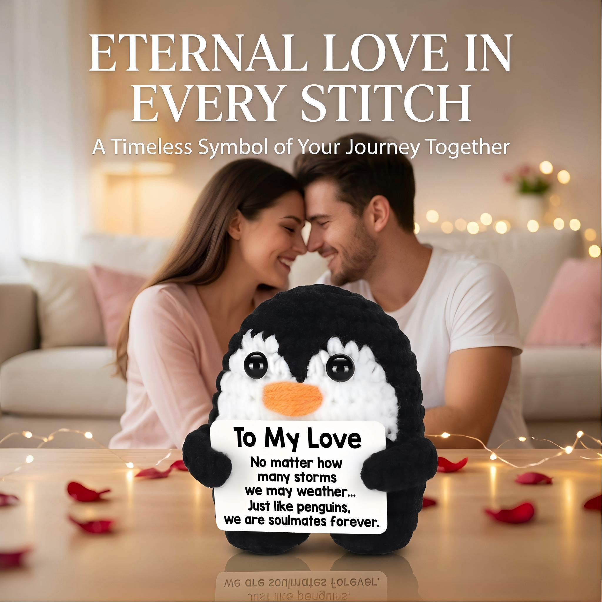 Handmade Emotional Support Penguin Plush Stuffed Animal,Exquisite Crochet Craft Soft Skin-Friendly,Christmas Presents Holiday Gifts,Birthday Gifts For Women Men Him Her,Teacher Appreciation Gifts,Desk Decor Bag Charm Baby Photo Props Party Decor